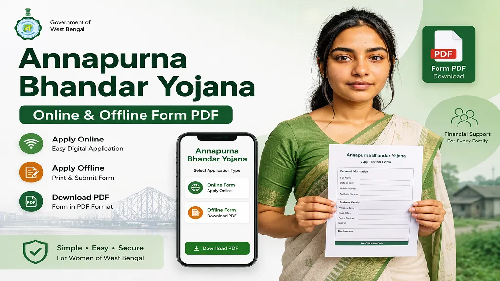 Annapurna Bhandar Yojana Online & Offline Form PDF West Bengal